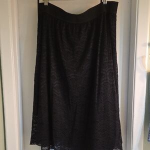 LuLaRoe Black A-Line Lace Skirt